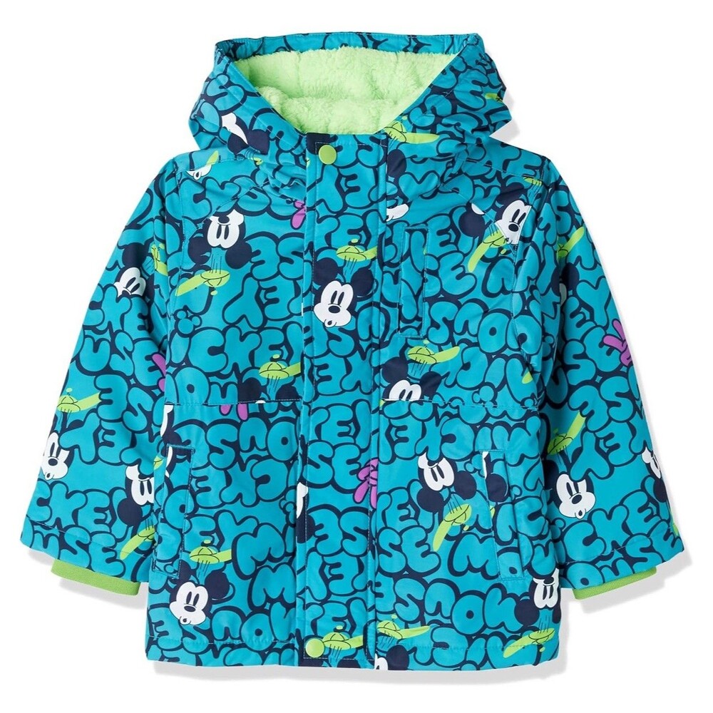 Amazon Essentials Disney Boys girls Puffer Coat Jacket L 10 Mickey Hooded fleece